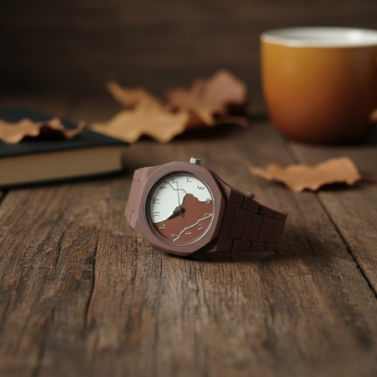 Brown And White Aura Watch  Durable Build