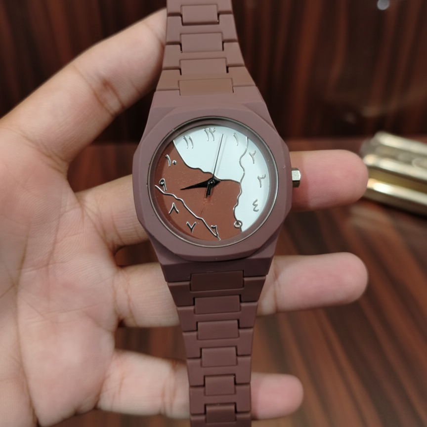 Brown And White Aura Watch  Durable Build