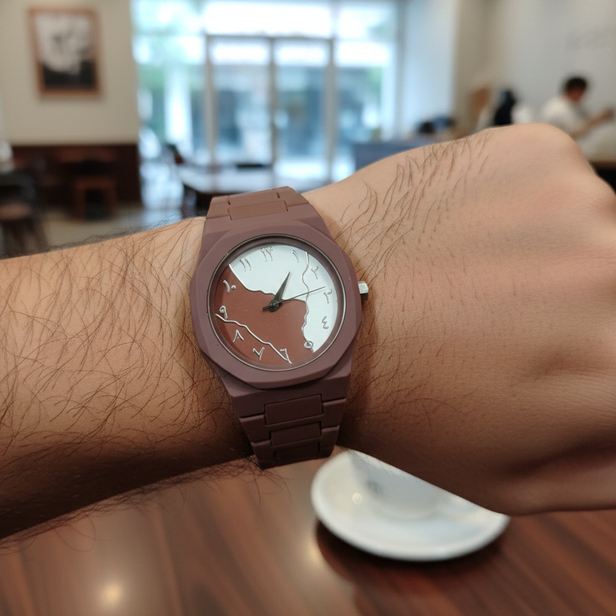 Brown And White Aura Watch  Durable Build
