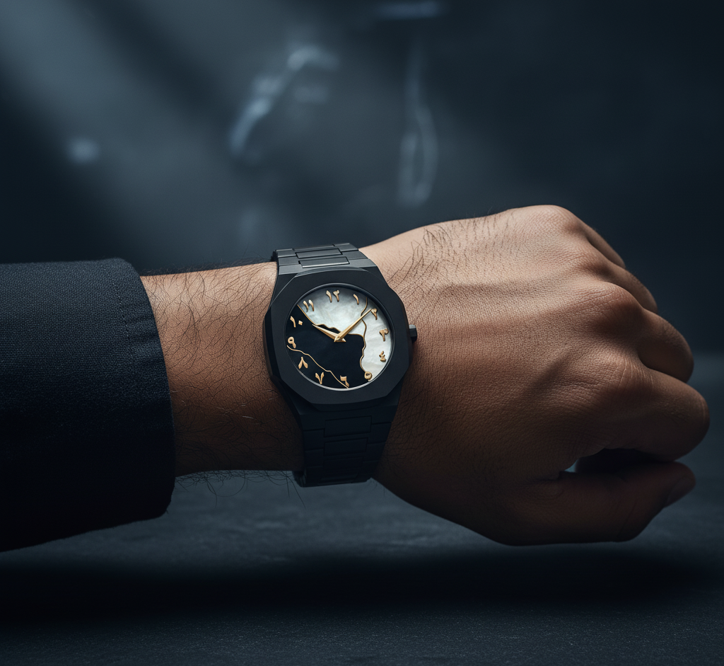Black Aura Watch Elegant Design