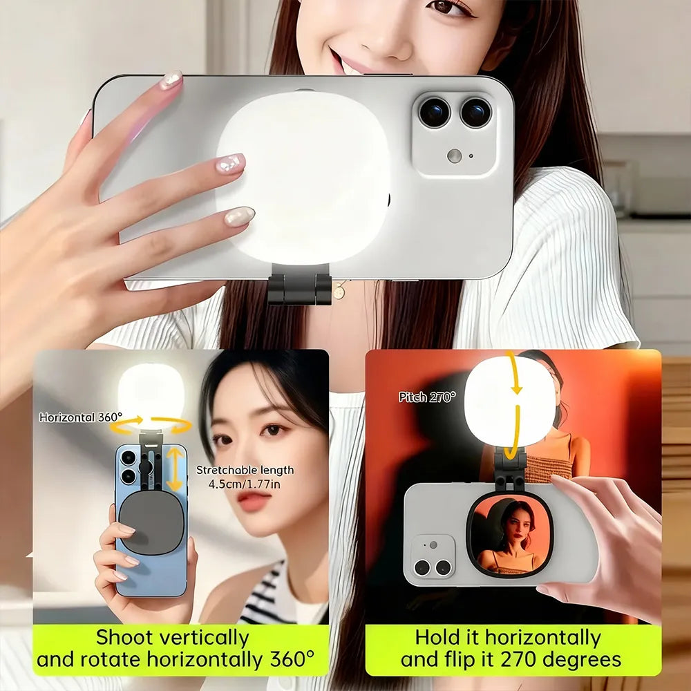 Magnetic Selfie Mirror Fill Light ✨